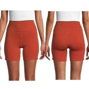 WeWoreWhat Rust Orange High Waist Biker Shorts Small